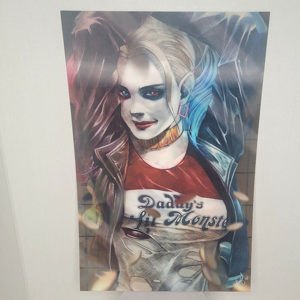 Harley Quinn 3D Lenticular Art Print Wizyakuza